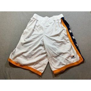 Vintage Fergo Shorts Mens‎ XL White Jersey Drawstring Pull On Basketball Men.